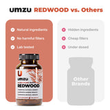 UMZU Redwood, mano sosteniendo el frasco para uso diario