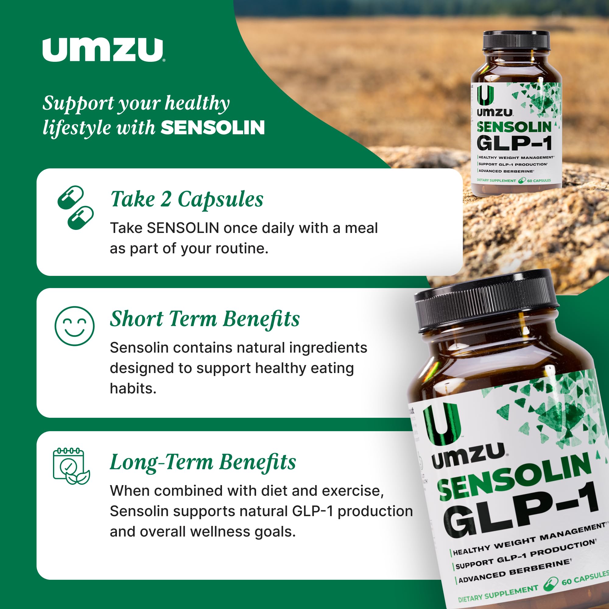 UMZU Sensolin: mezcla para bienestar digestivo y absorción de nutrientes.
