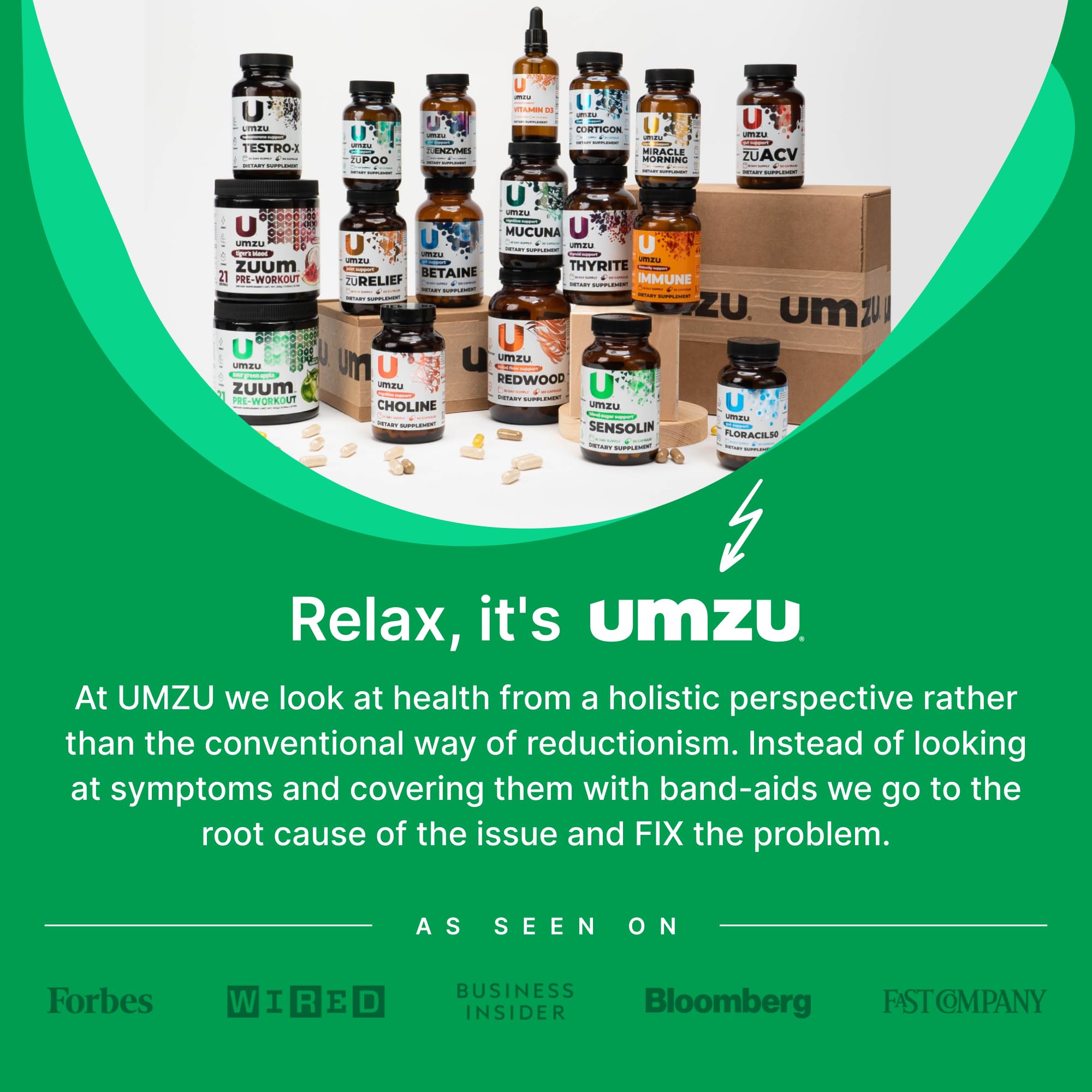 UMZU Sensolin: toma con agua para incorporar la rutina.