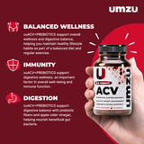UMZU zuACV cápsulas en mano muestran formato cómodo y práctico.