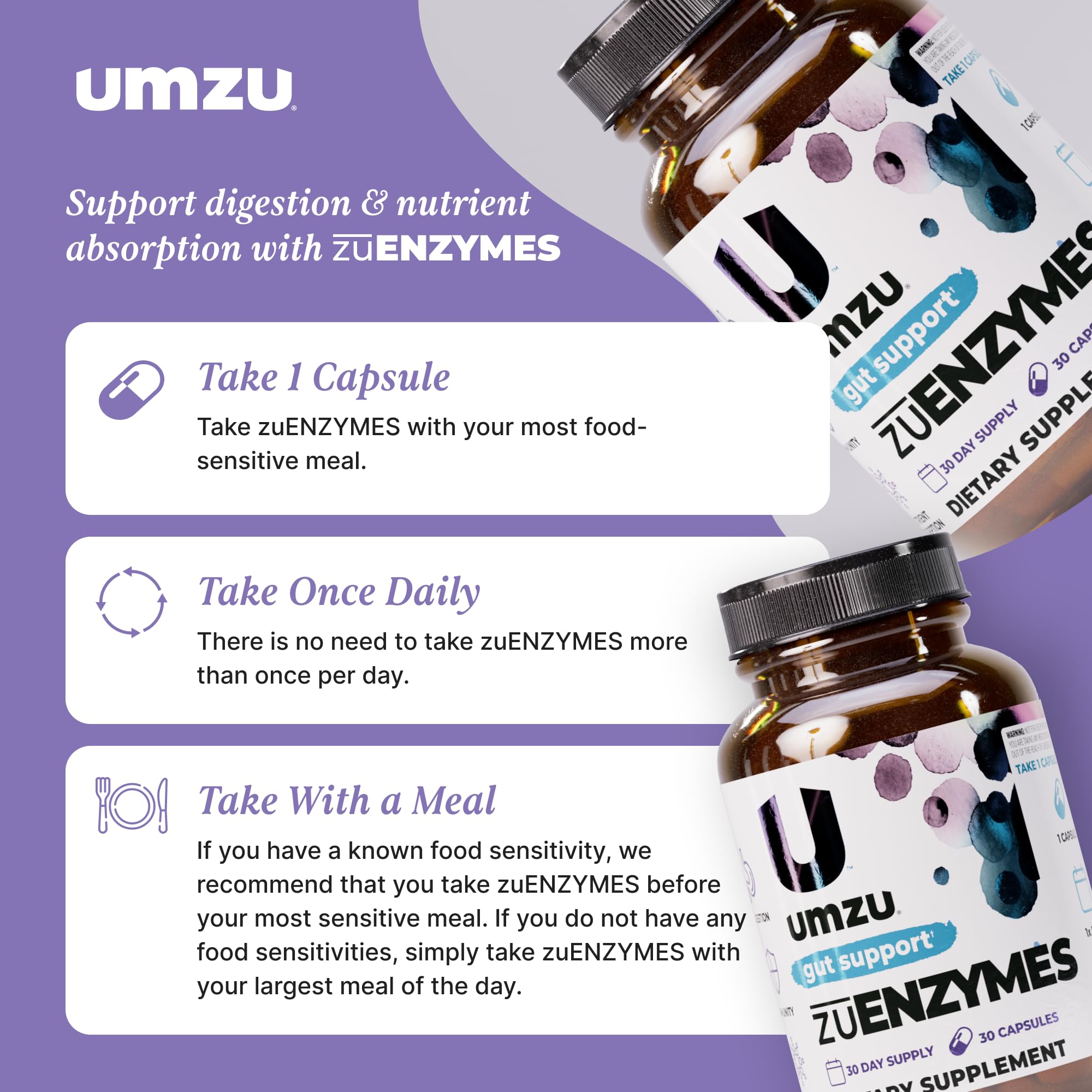 UMZU zuEnzymes: enfoque en lipasa para digestión de grasas.