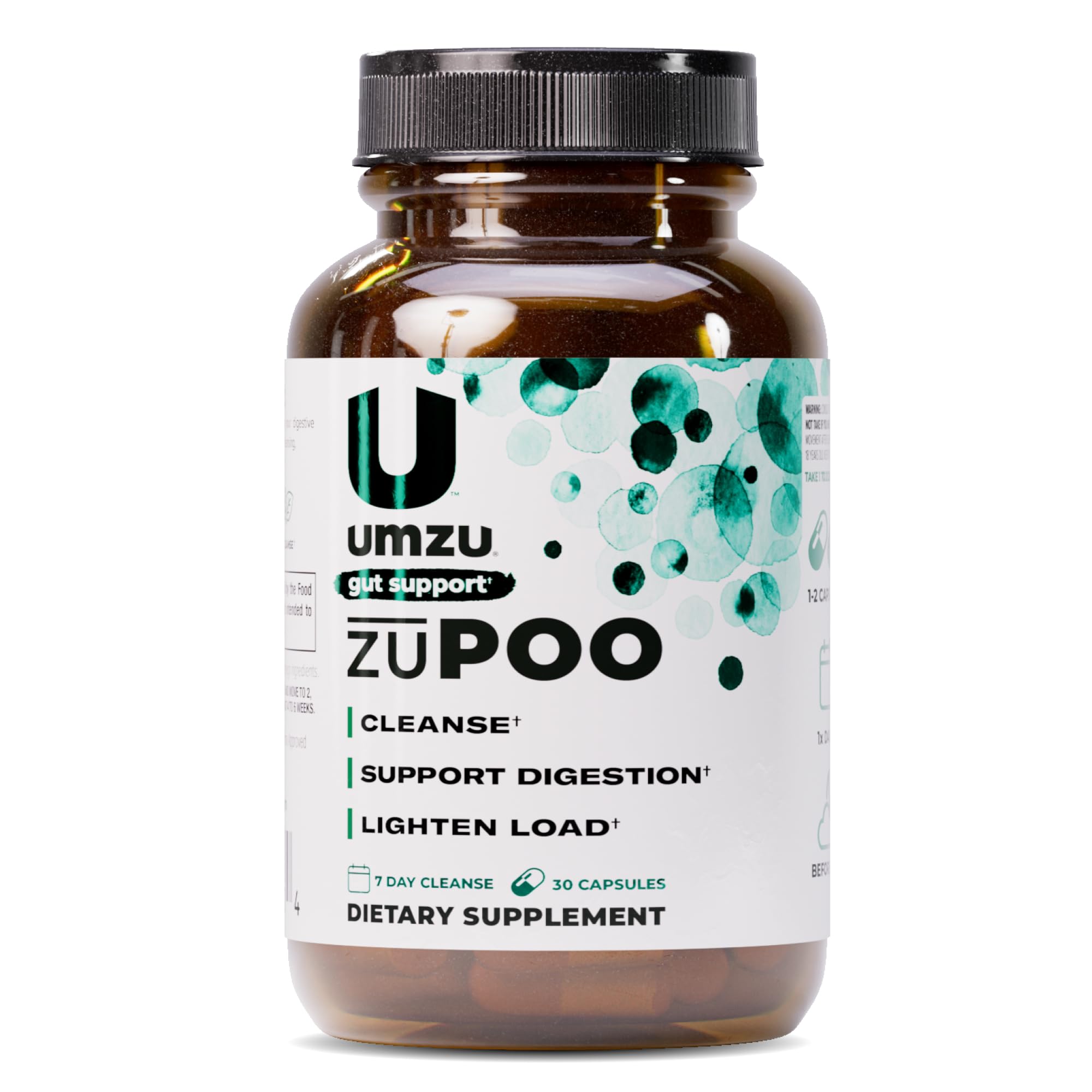 UMZU zuPOO – botella con cápsulas para apoyo digestivo diario