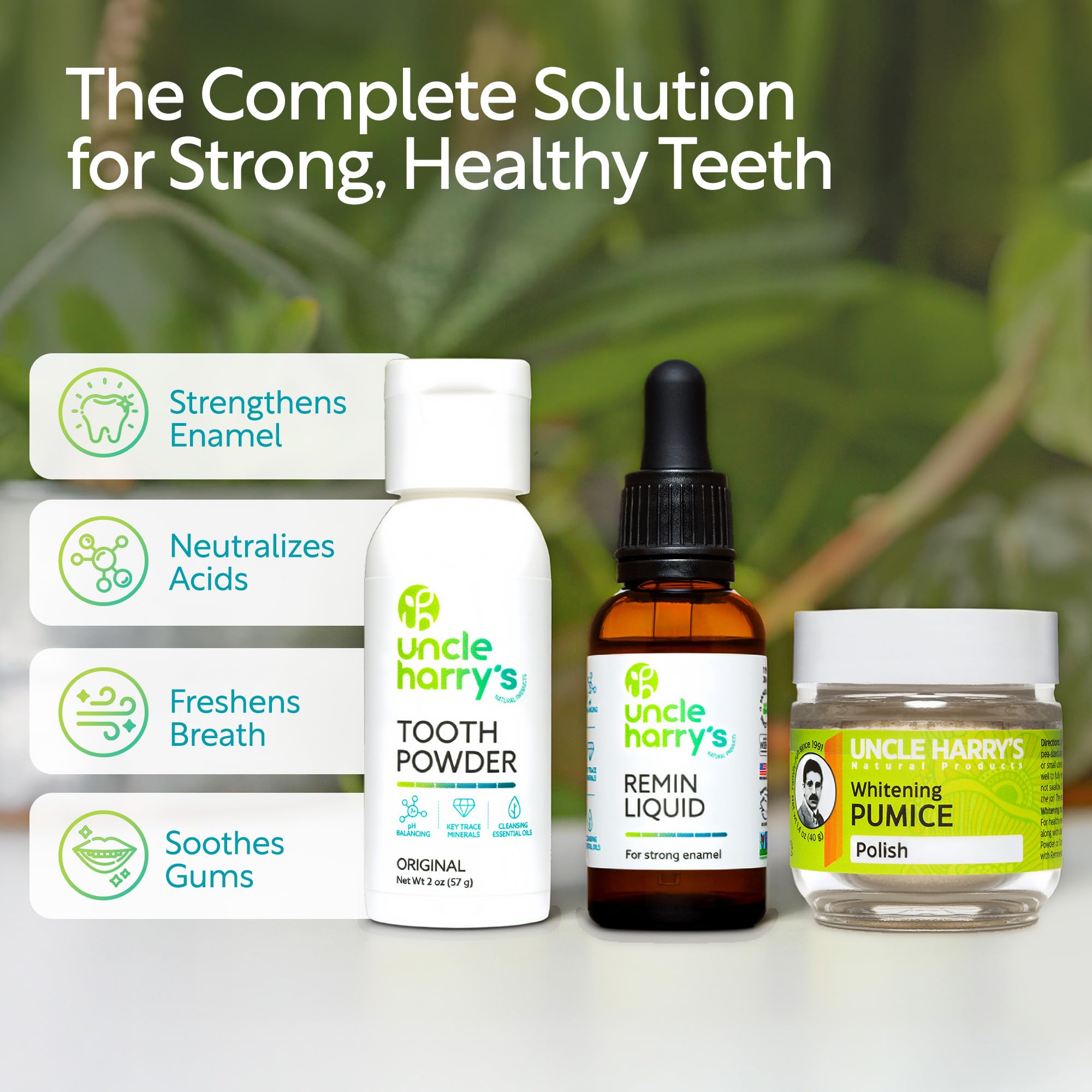 Kit de remineralización de Uncle Harry's con tres productos