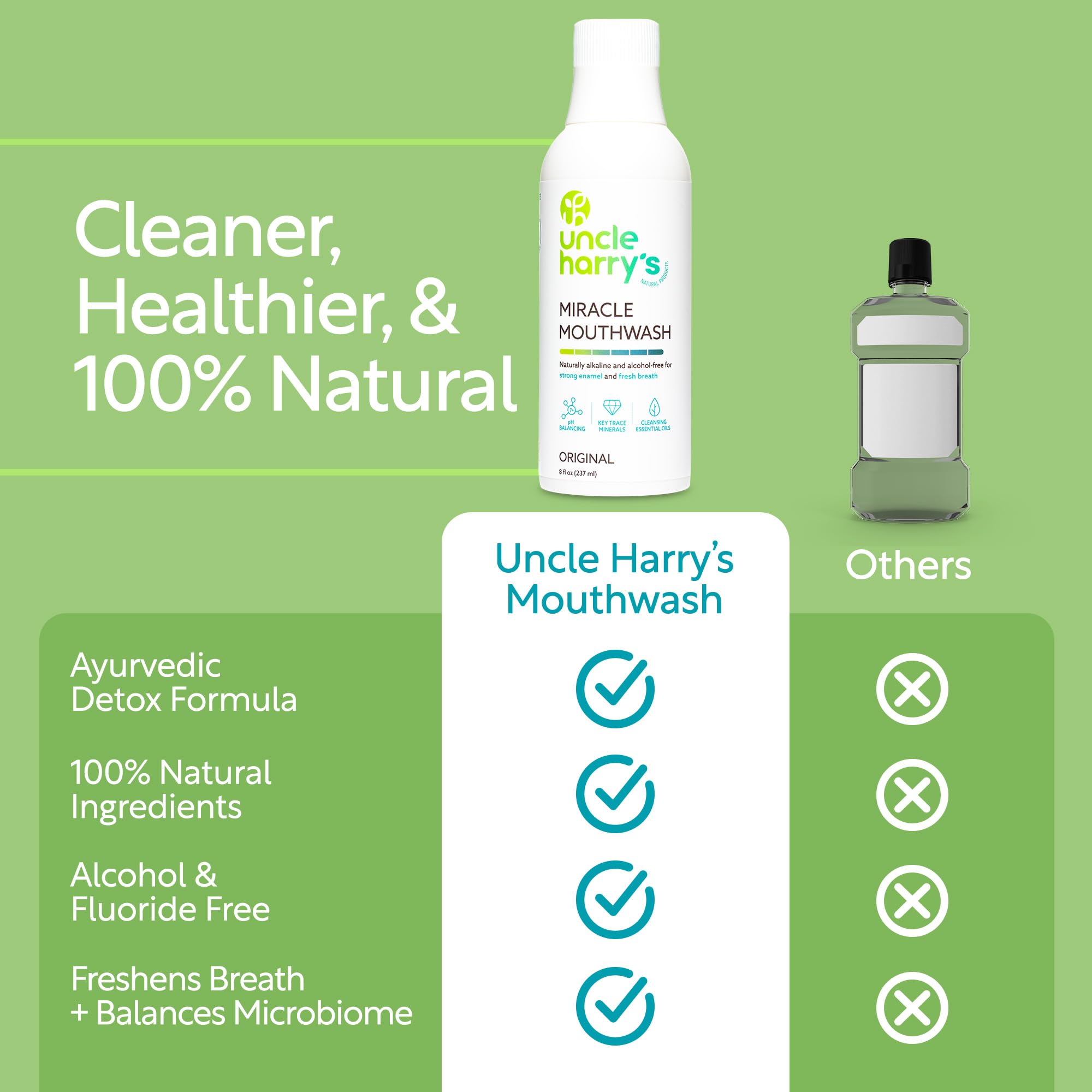Uncle Harry's Milagro Bucal: higiene dental diaria sin alcohol