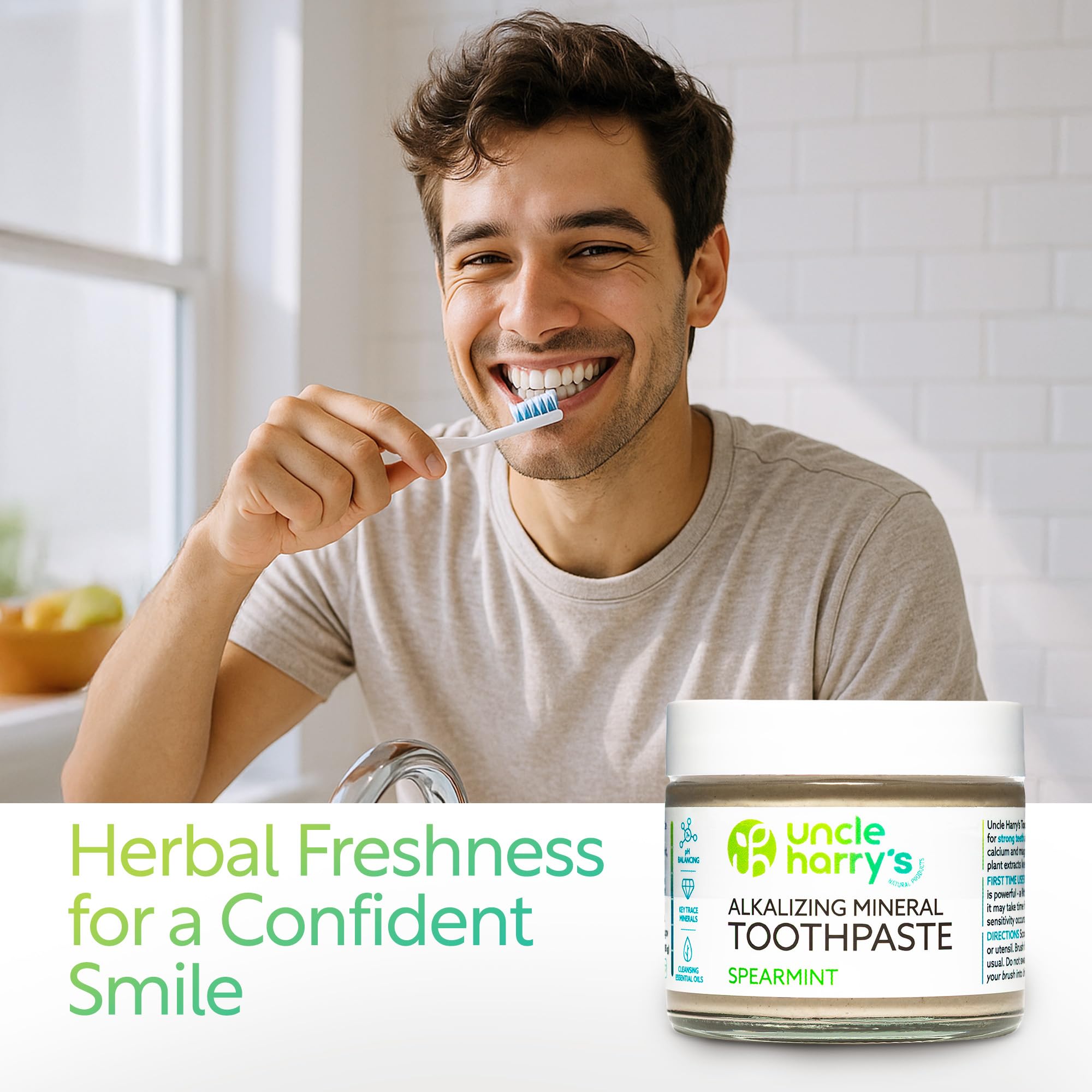 Icono vegano y sin fluoruro para cuidados dentales conscientes.