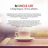 Uncle Lee's Tea estilo de vida sin cafeína, ideal para hidratación diaria.