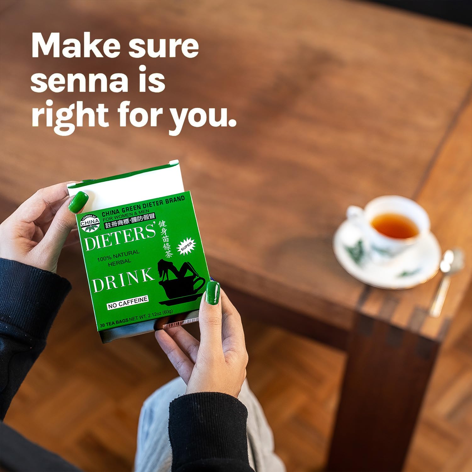 Uncle Lee's Tea infusión rápida de té verde chino sin cafeína para momentos ligeros.