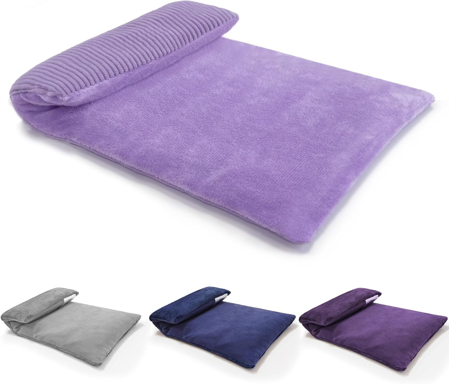Almohadilla térmica uncn con funda de felpa y aroma suave.