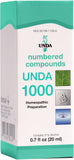UNDA 1000 compuestos numerados, vertido de la botella para uso diario