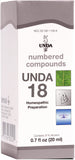 UNDA 18 Compuestos Numerados, frasco de 0,7 oz, fácil de usar en rutina diaria