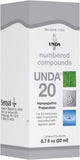 UNDA 20 Compounds, botella, ideal para uso diario de remedios naturales.
