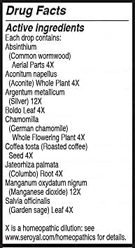 UNDA 22 Compuestos Numerados, etiqueta frontal mostrando ingredientes biodinámicos