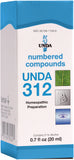 UNDA 312, botella de compuestos numerados: soporte general de bienestar.