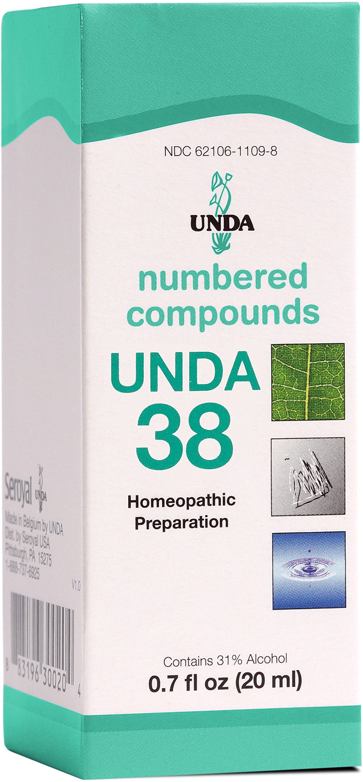 UNDA 38 Compuestos Numerados: botella, posible apoyo para el equilibrio general