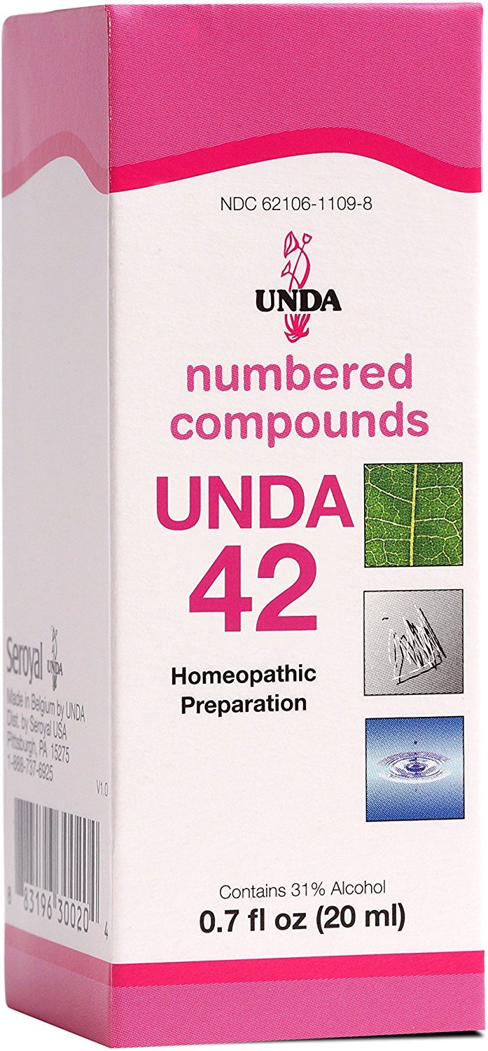 UNDA 42 Compuestos Numerados botella posible apoyo al equilibrio general del organismo