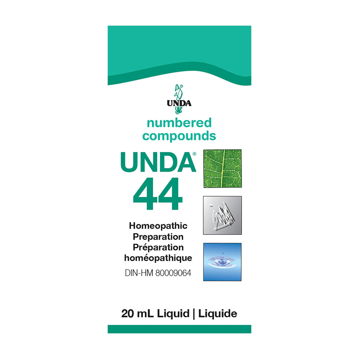 UNDA 44 Componentes Numerados, botella para uso diario y apoyo suave
