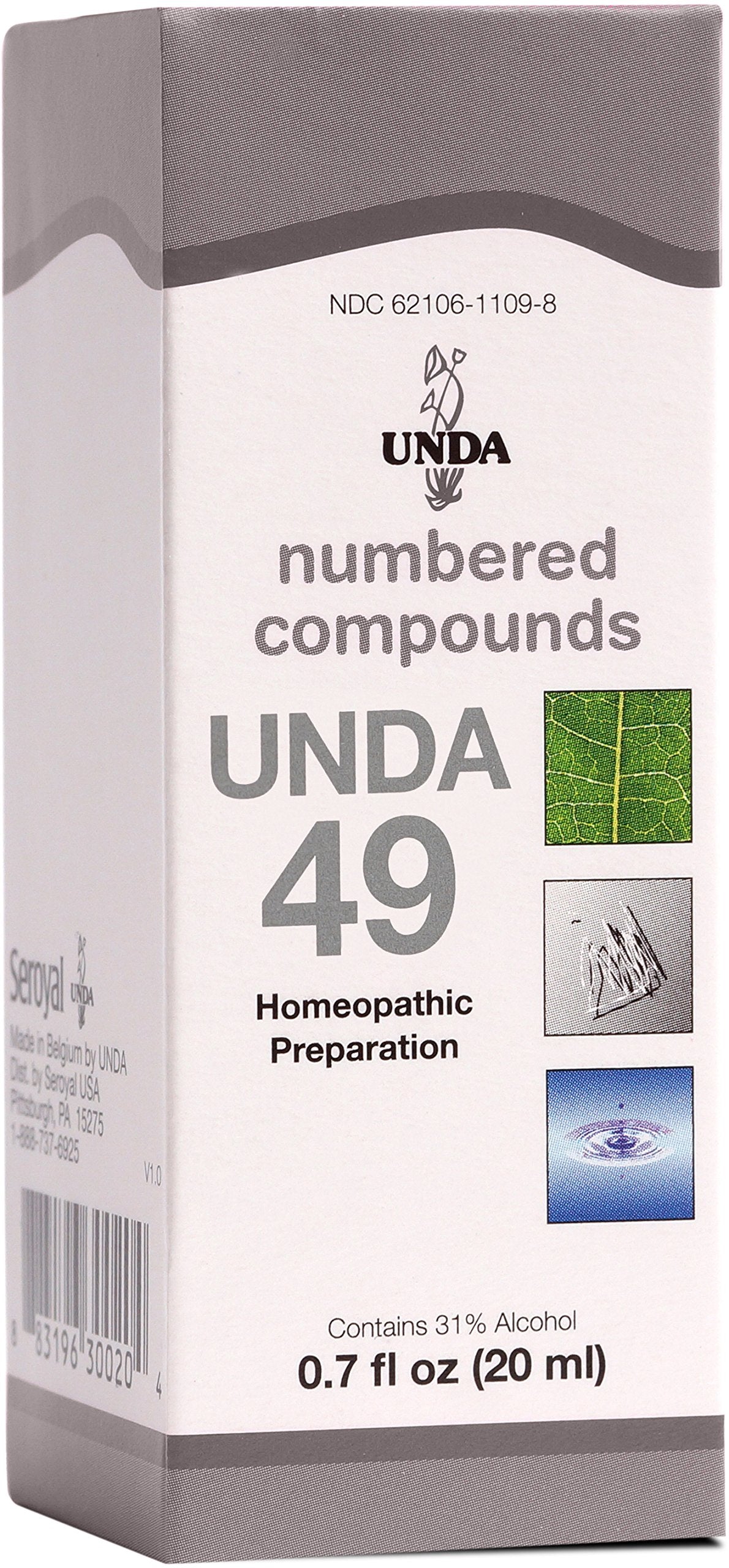 UNDA 49 Compuestos Numerados frasco de 7 ml para equilibrio general