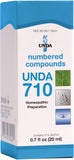UNDA 710 Compuestos Numerados, frasco de botella; posible apoyo al equilibrio general.