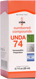 UNDA 74 Compuestos Numerados: botella para uso diario con posible apoyo general