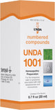 UNDA 1001 Compuestos Numerados: botella con gotero para uso diario posible.