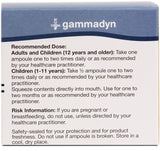 Etiqueta frontal de UNDA Gammadyn Zn-Cu con indicaciones y beneficios posibles.