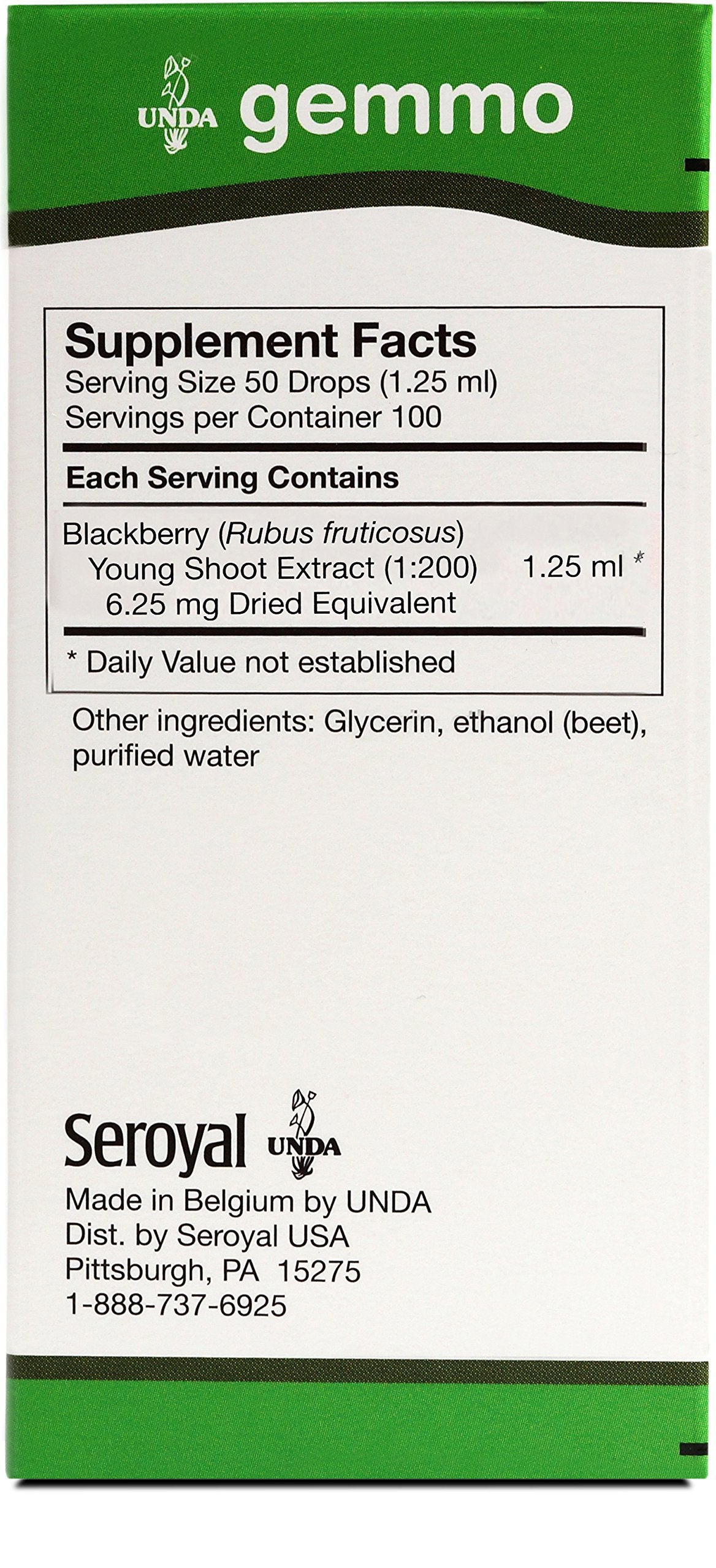 UNDA Gemmo Therapy Rubus Fruticosus, extracto de brotes jóvenes para cuidado general suave.