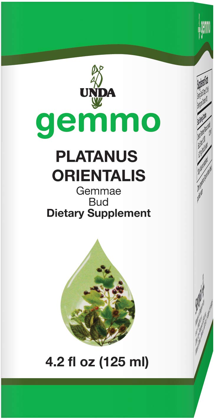 UNDA Gemmo Terapia Platanus Orientalis, frasco, apoyo para equilibrio y bienestar.