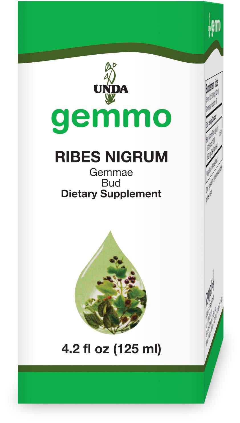 UNDA Gemmo Therapy Ribes Nigrum botella: posible apoyo al equilibrio general en uso diario.