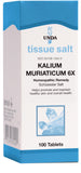 UNDA Kalium Muriaticum 6X, botella de tabletas para apoyar piel saludable