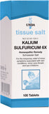 UNDA Kalium Sulfuricum 6X en botella, apoyo diario para balance celular.