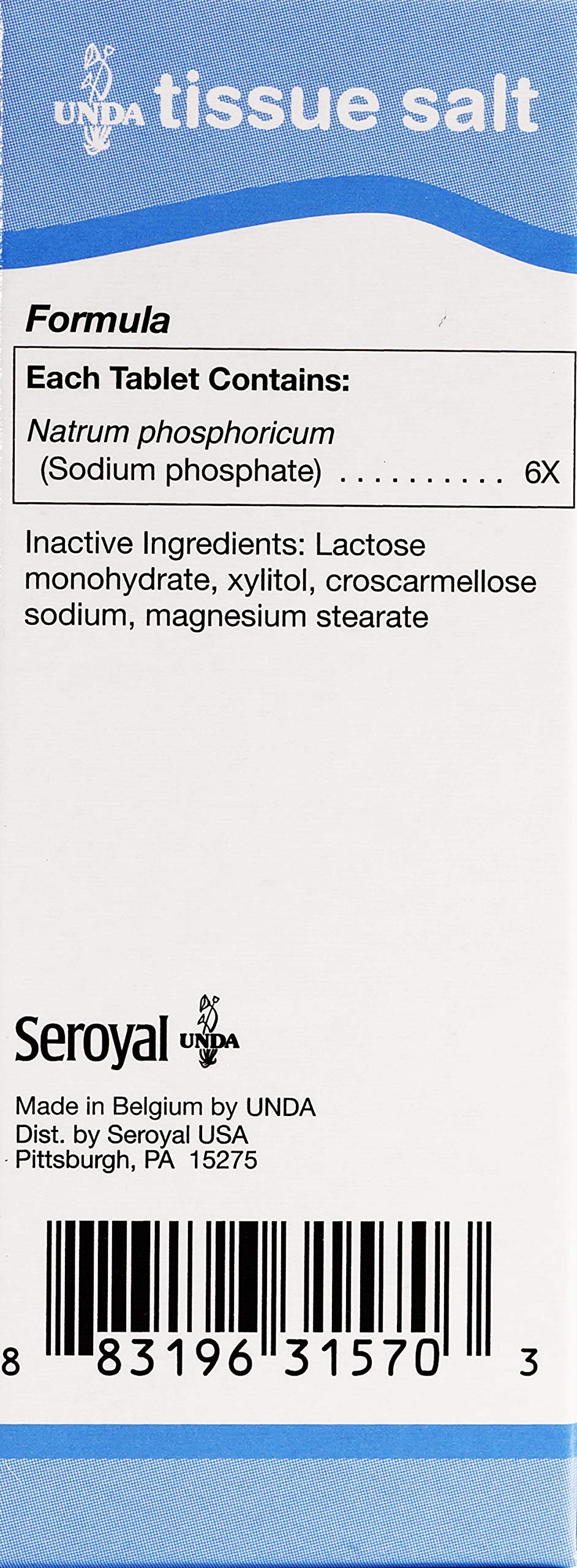 UNDA Natrium Phosphoricum 6X, pastillas, uso cotidiano para el bienestar digestivo