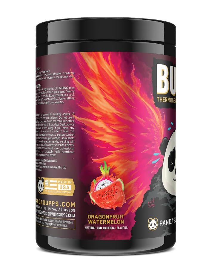 Cucharita medidora de Panda BURN MAX para dosis consistentes antes del entrenamiento.