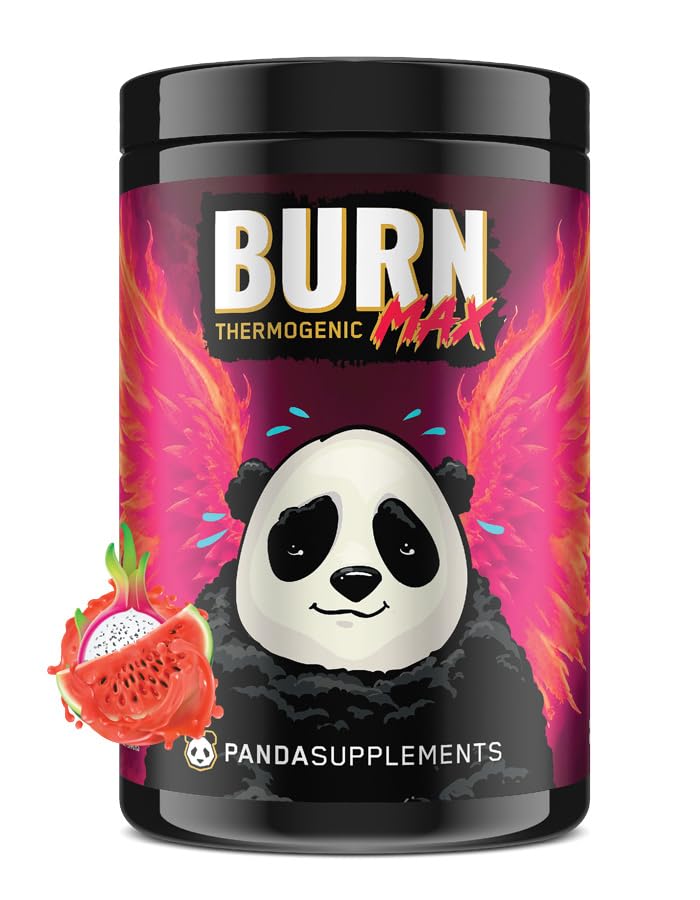 Frasco de Panda BURN MAX de Underground Bio Labs, energía sostenida para entrenos intensos.