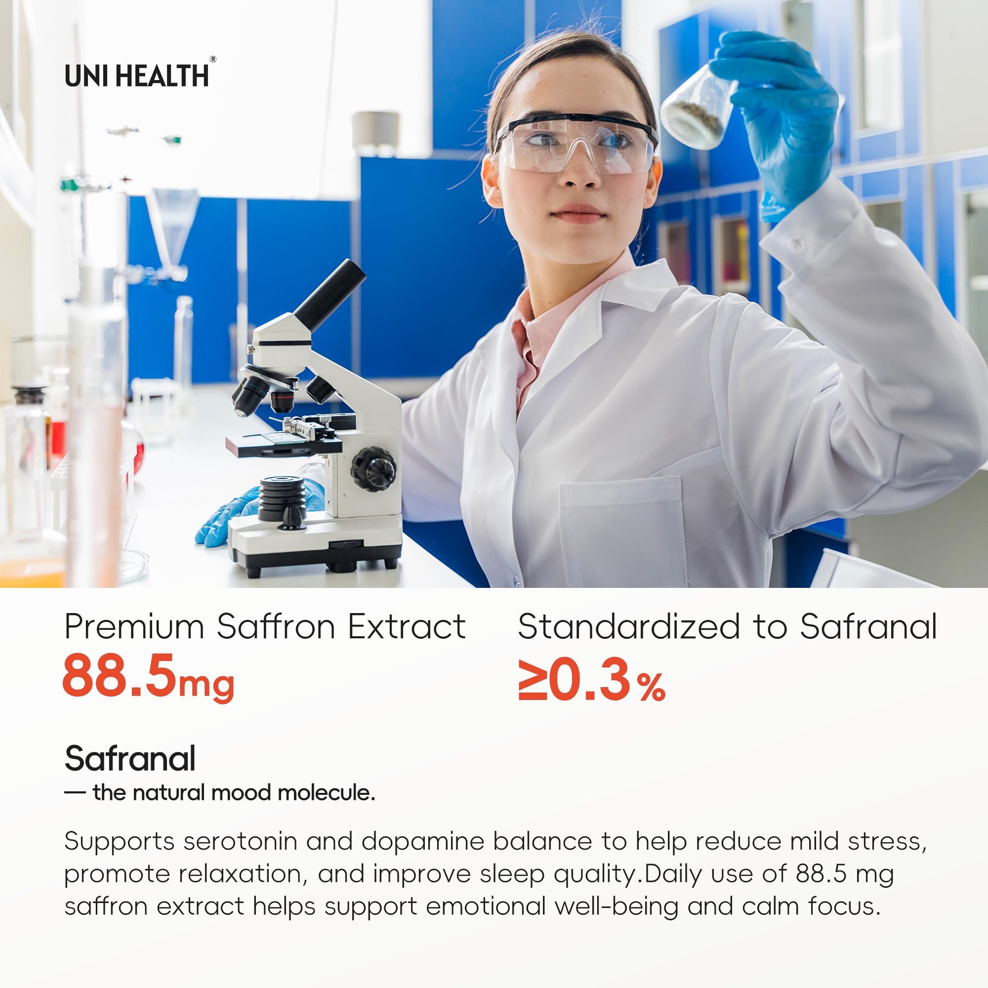 UniHealth etiqueta frontal, envase visible y promesa de bienestar