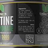 Unike Nutra creatina monohidrato apoya crecimiento muscular con entrenamiento sostenido