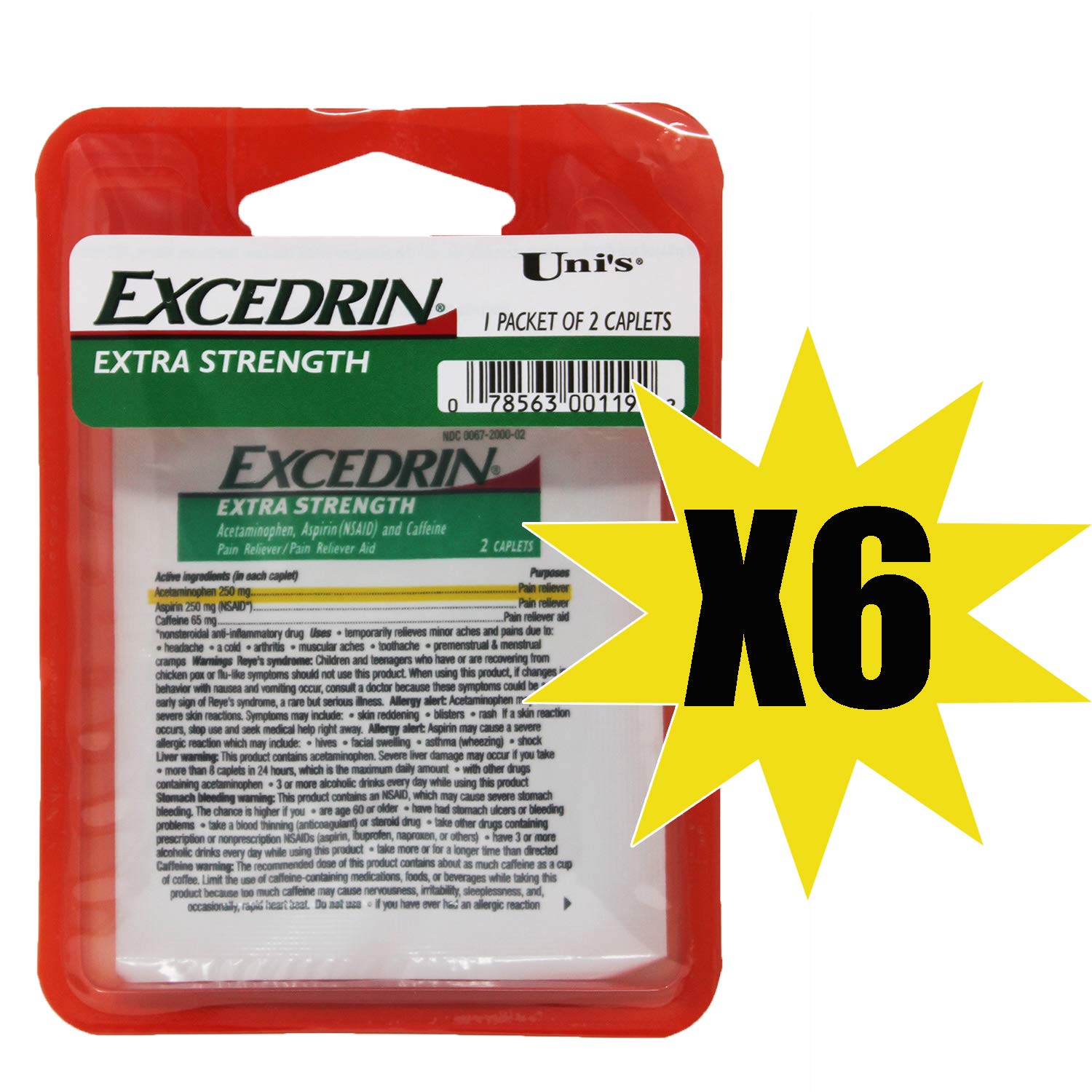 Uni's Excedrin Extra Strength: formato portátil para el botiquín del hogar