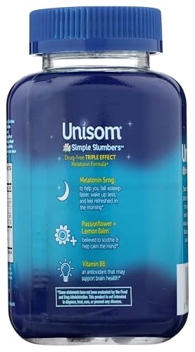 Unisom Simple Slumbers, gominolas, primer plano, textura suave para dormir