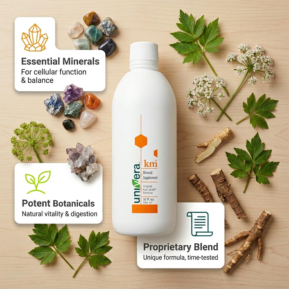 Potasio líquido junto con minerales para apoyo digestivo y balance.