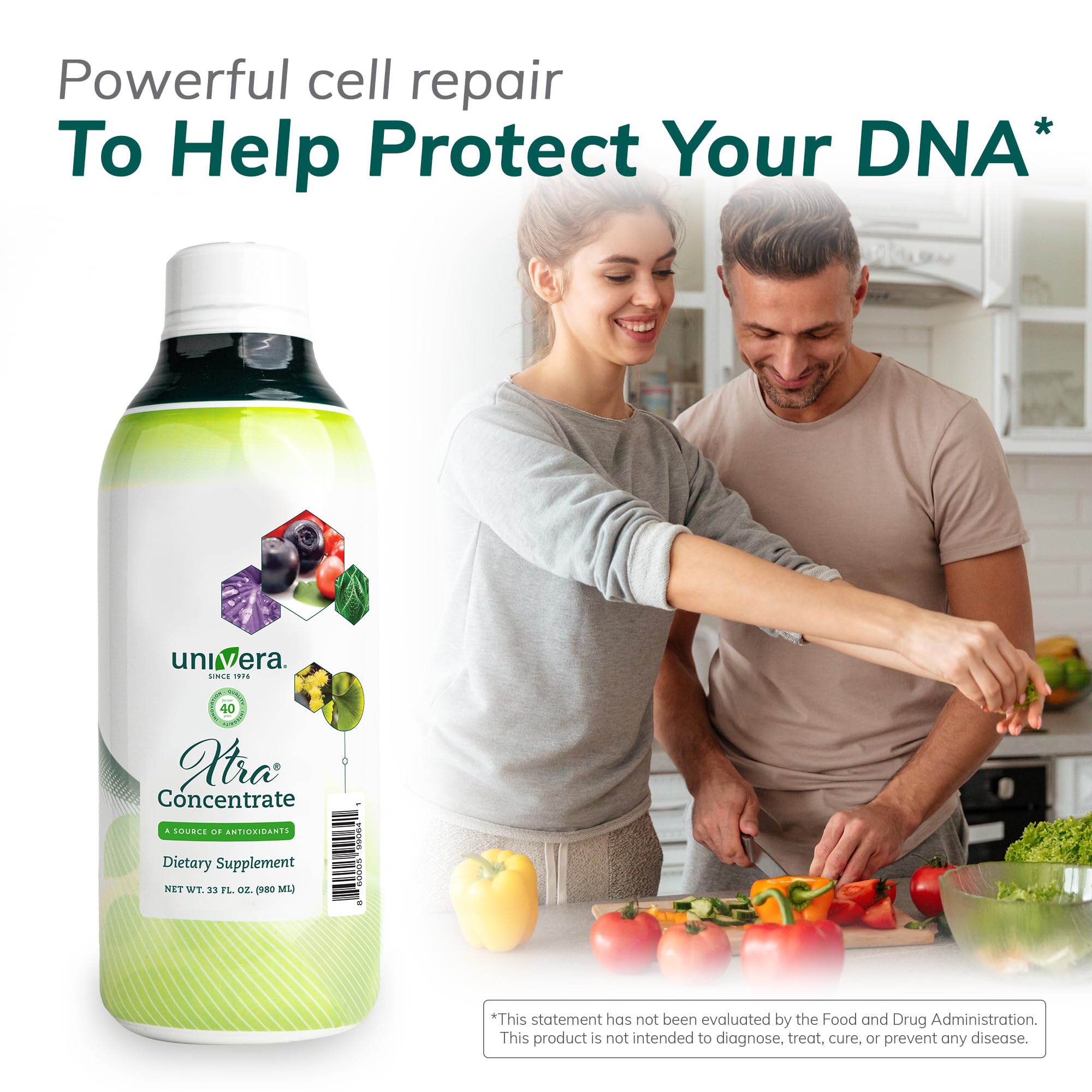 Univera Xtra Concentrate: caja de empaque para almacenamiento y compra.
