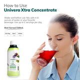 Univera Xtra Concentrate: ingredientes visibles para bienestar general.