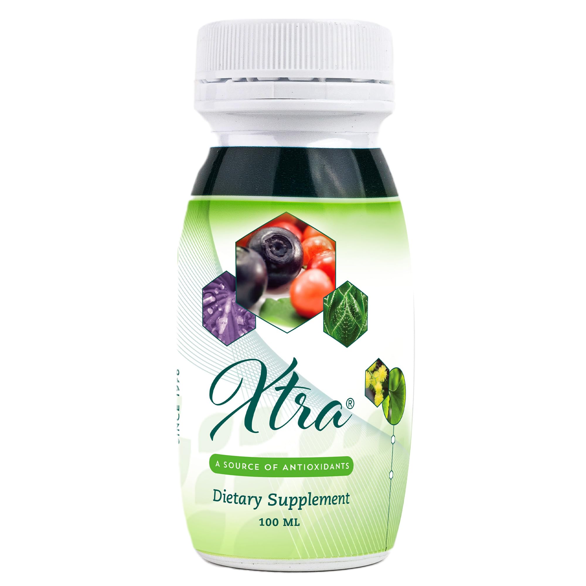 Univera Xtra Minis, etiqueta frutal, destaca ingredientes naturales para energía diaria.
