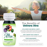 Univera Xtra Minis, textura líquida frutal, apta para consumir sin esfuerzos.
