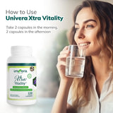 Ingredientes clave de Univera Xtra Vitality para apoyo diario.