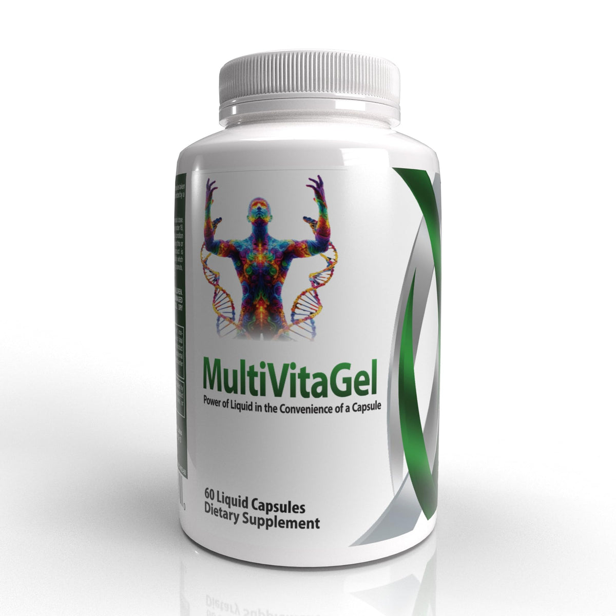 Universal Body Labs MultiVitaGel: botella con cápsulas líquidas para absorción rápida