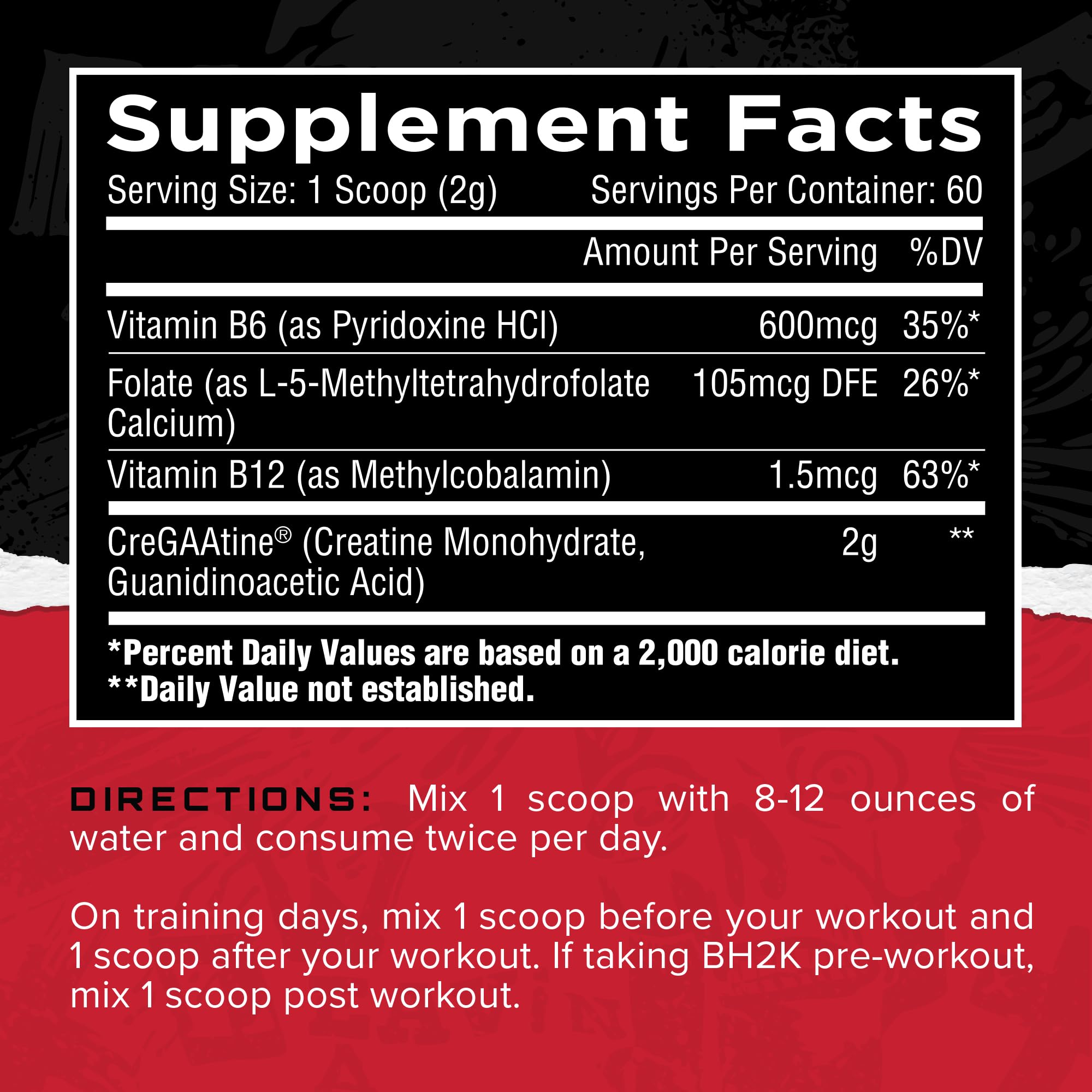 Etiqueta clara de Unmatched CreGAAtine para identificar y usar rápidamente.