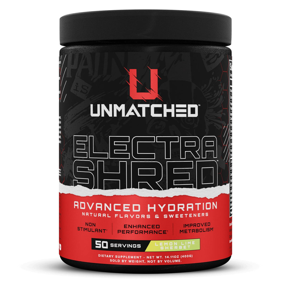 Unmatched Electrashred polvo de hidratación para entrenamientos sin estimulantes