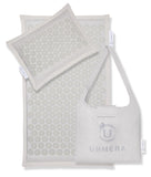 UNMERA esterilla de acupresión con lino natural para relajación de espalda