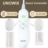 UNOWIX almohadilla ponderada 12x24 pulgadas; calor rápido para alivio cómodo