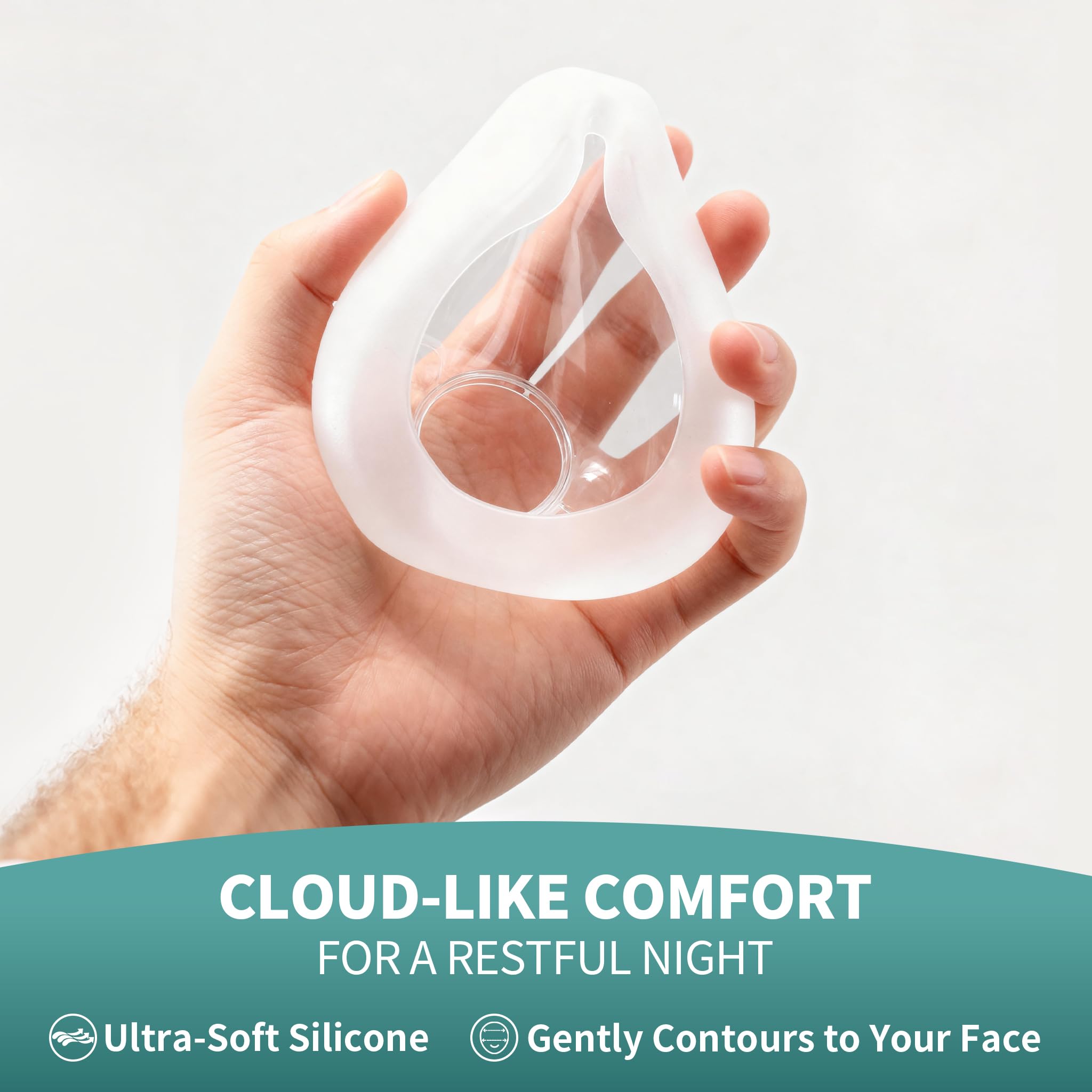 Almohadilla de repuesto Unsvorns AirFit F20 mediana, compatible con repuestos de terceros.
