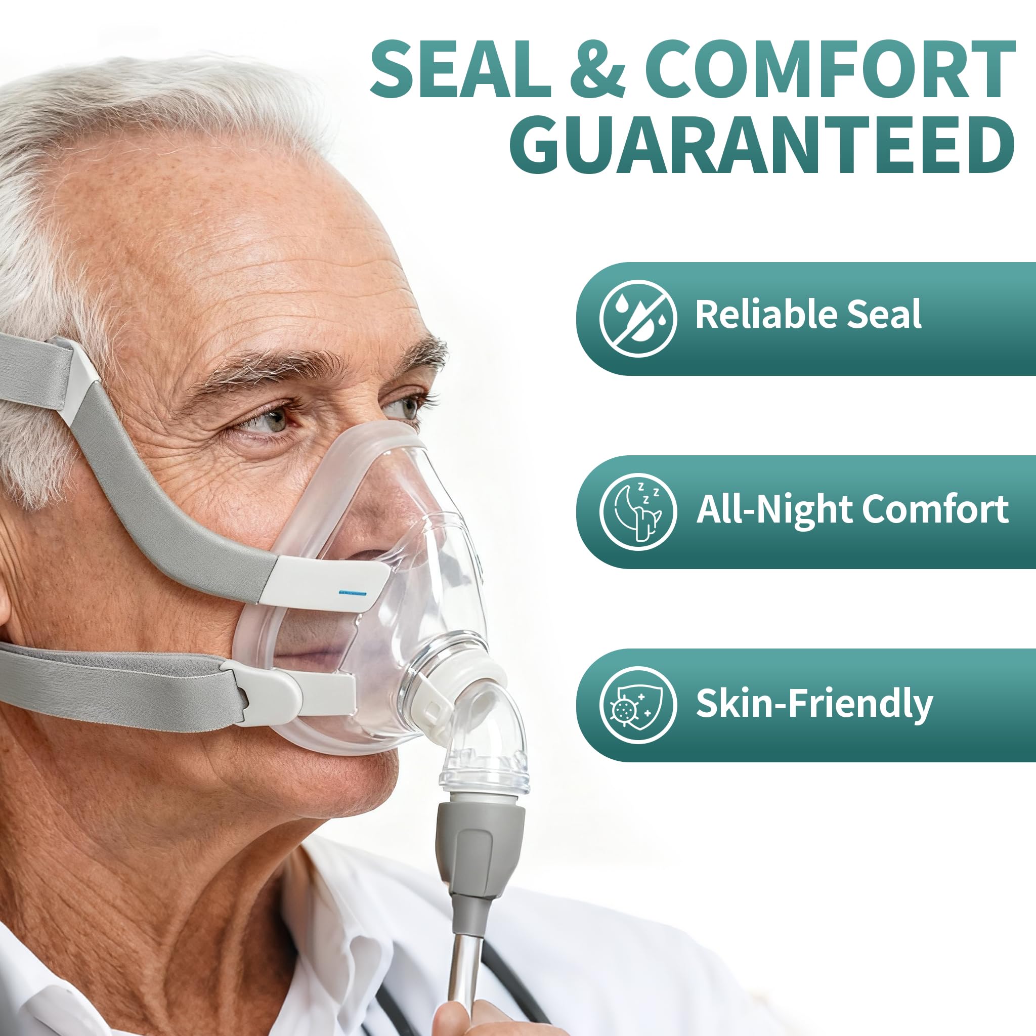 Guía de tallas Unsvorns AirFit F20 Grande, ayuda para elegir el ajuste correcto.